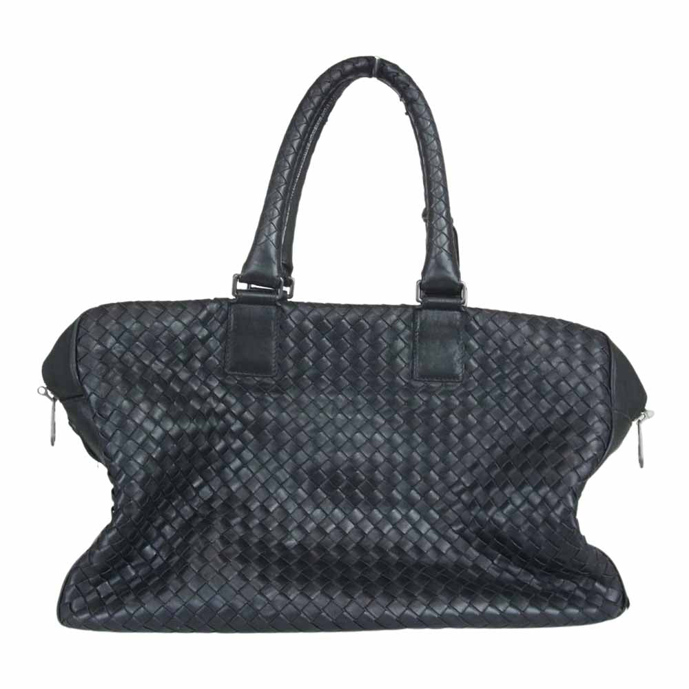 BOTTEGAVENETA ボッテガヴェネタ 163292 イントレチャート ブリーフ ケース トート バック ブラック系【中古】