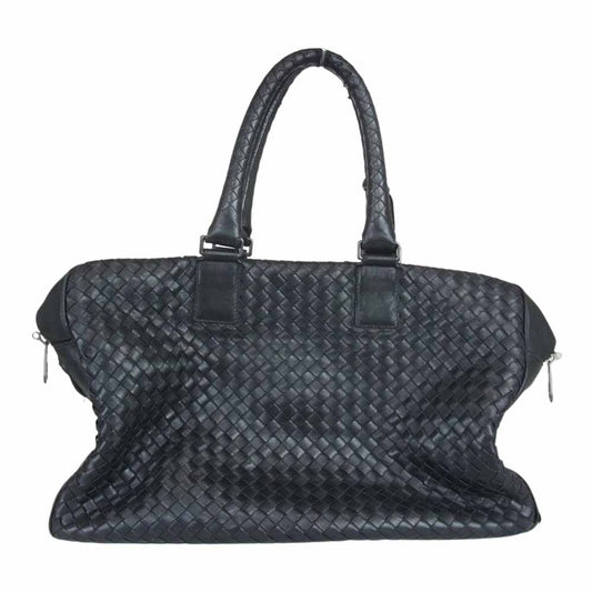 BOTTEGAVENETA ボッテガヴェネタ 163292 イントレチャート ブリーフ ケース トート バック ブラック系【中古】