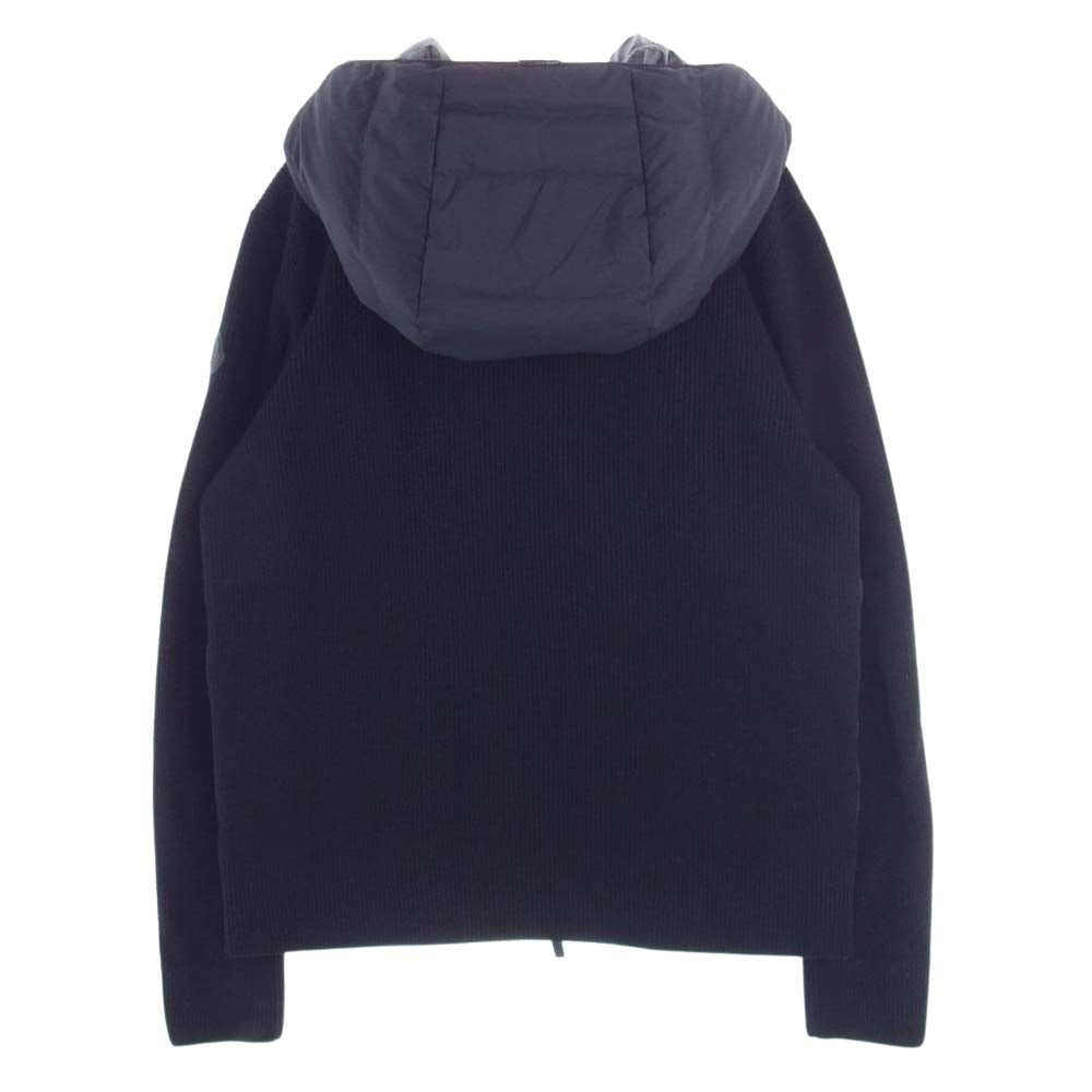 MONCLER モンクレール CARDIGAN TRICOT カーディガン ジップアップ ダウン ジャケット ブラック系 L【中古】
