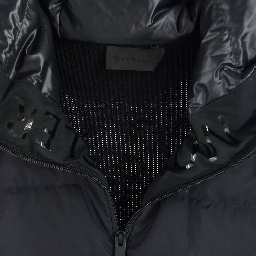 MONCLER モンクレール CARDIGAN TRICOT カーディガン ジップアップ ダウン ジャケット ブラック系 L【中古】