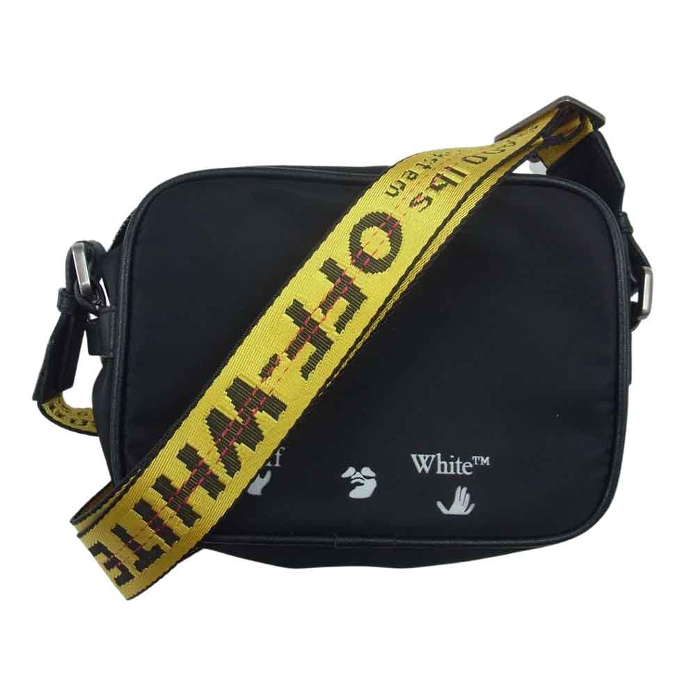 OFF-WHITE オフホワイト OMNA110F20FAB001  NYLON Belt bag ナイロン ベルト ショルダーバッグ ブラック系【中古】