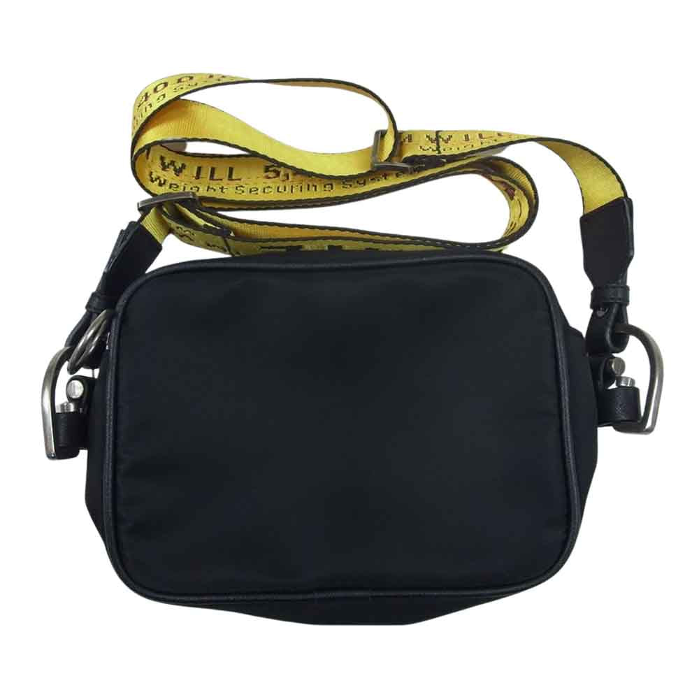 OFF-WHITE オフホワイト OMNA110F20FAB001  NYLON Belt bag ナイロン ベルト ショルダーバッグ ブラック系【中古】