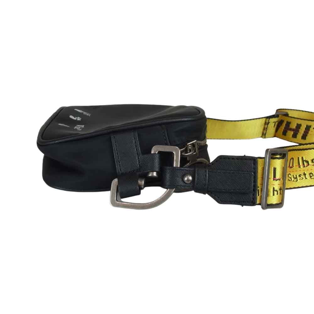 OFF-WHITE オフホワイト OMNA110F20FAB001  NYLON Belt bag ナイロン ベルト ショルダーバッグ ブラック系【中古】