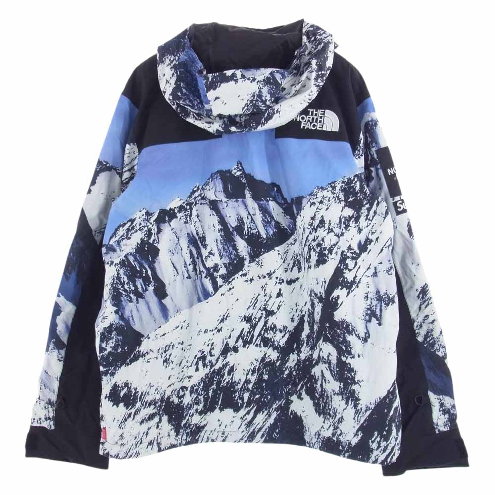 Supreme シュプリーム 17AW THE NORTHFACE Mountain Parka ザノースフェイス マウンテン パーカー ジャケット 雪山 ブラック系 ブルー系 M【中古】