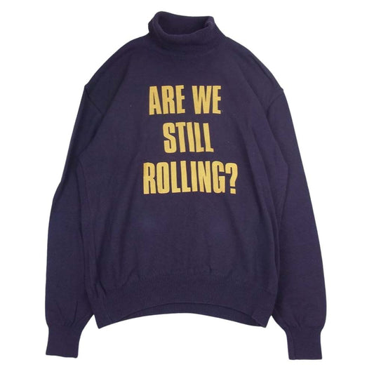 HYSTERIC GLAMOUR ヒステリックグラマー 02191NS03 プリント ハイネック プルオーバー ニット パープル系 L【中古】