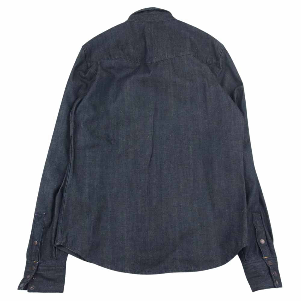 Nudie Jeans ヌーディージーンズ SE556628927701 Jonas Dry Ace Selvage セルヴィッジ デニムシャツ インディゴブルー系 L【中古】