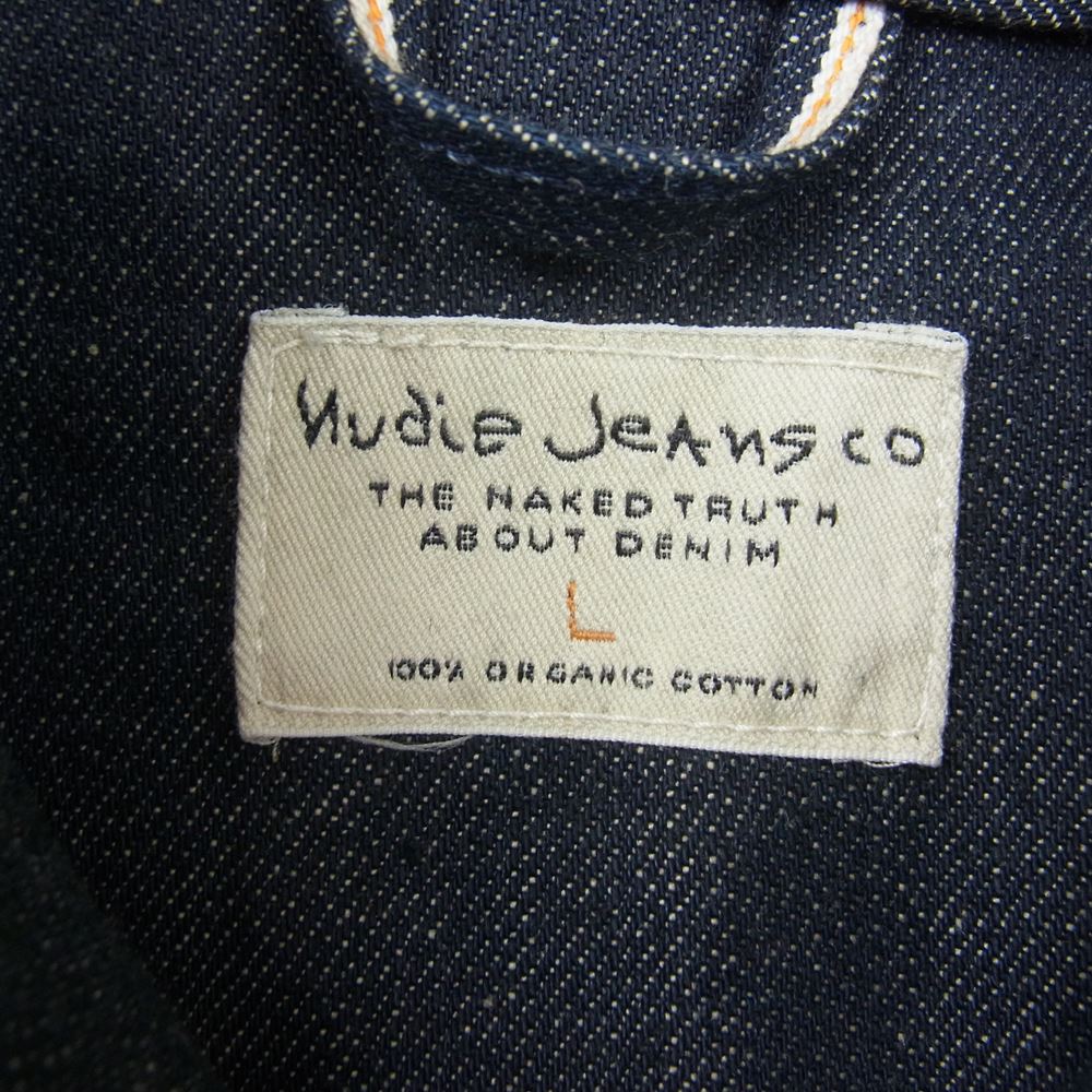 Nudie Jeans ヌーディージーンズ SE556628927701 Jonas Dry Ace Selvage セルヴィッジ デニムシャツ インディゴブルー系 L【中古】