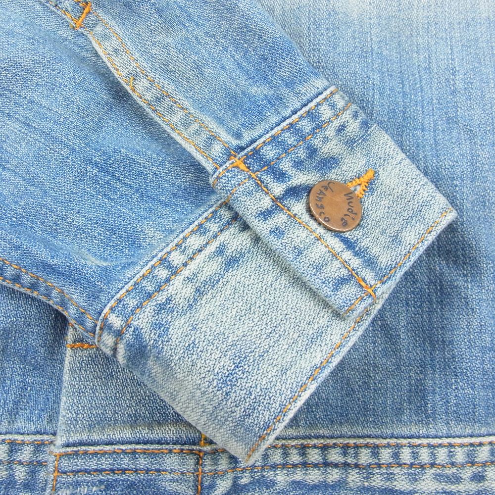 Nudie Jeans ヌーディージーンズ NJ3627 SE-411 17 CONNY ORG.BRIGHT BROKEN USED 加工 デニム ジャケット インディゴブルー系 M【中古】