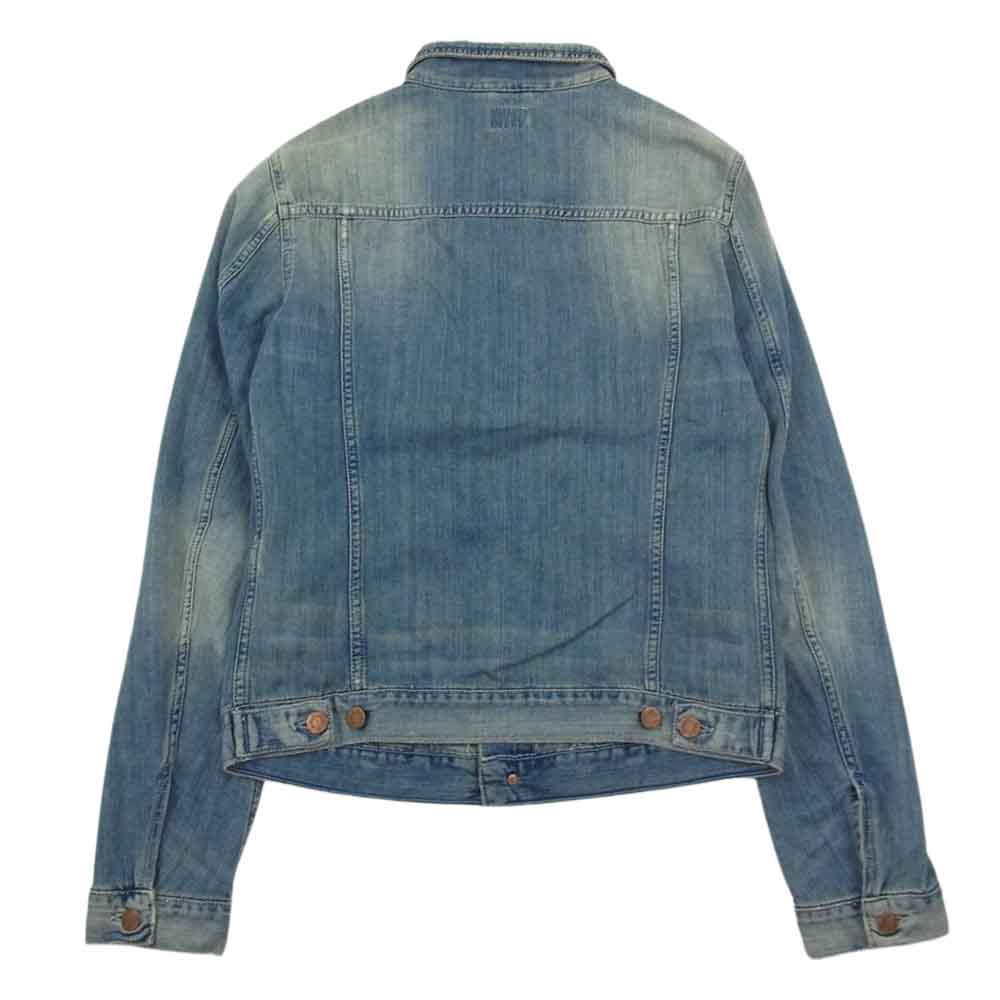 Nudie Jeans ヌーディージーンズ SE-411 17 BILLY LIGHT SHADES USED 加工 デニム ジャケット インディゴブルー系 M【中古】