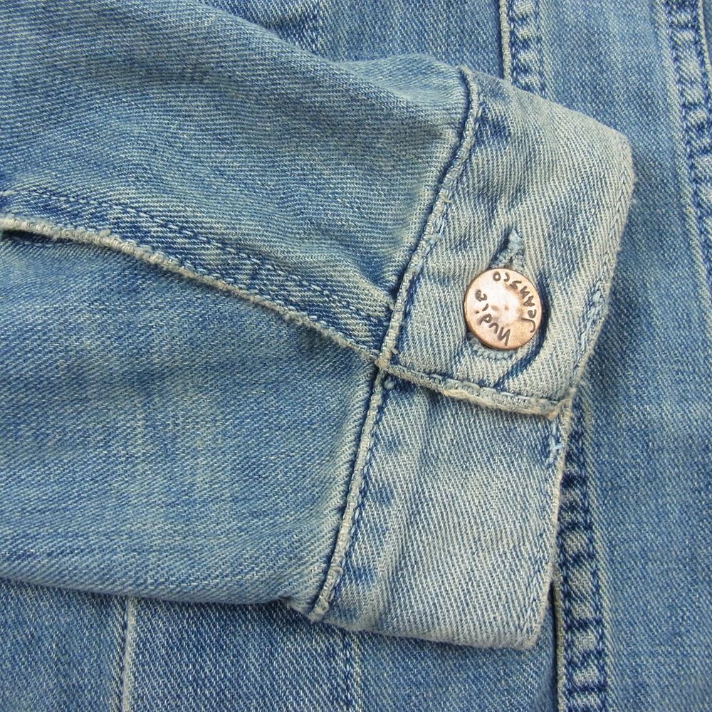 Nudie Jeans ヌーディージーンズ SE-411 17 BILLY LIGHT SHADES USED 加工 デニム ジャケット インディゴブルー系 M【中古】