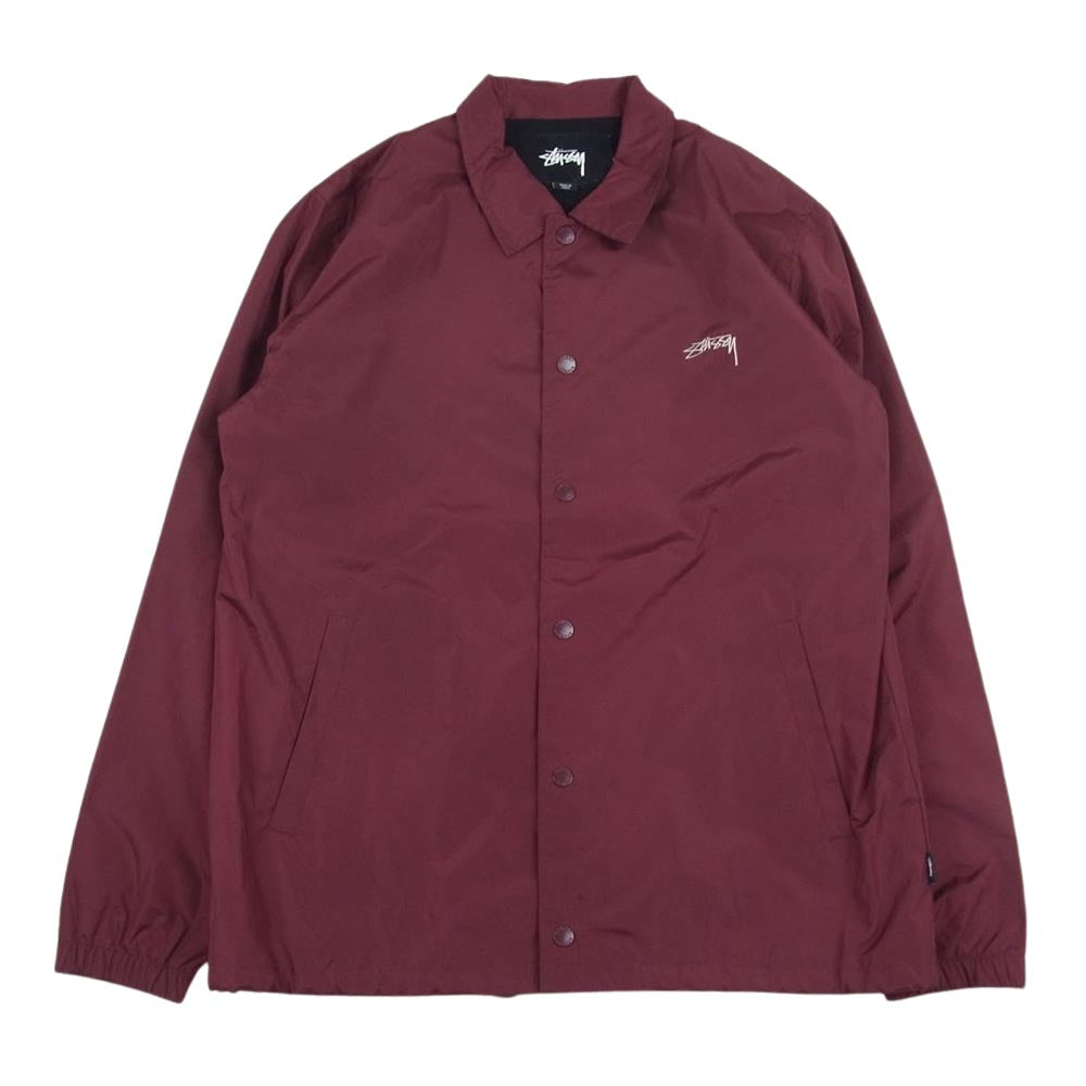 STUSSY ステューシー ストックロゴ コーチ ジャケット エンジ系 S【中古】