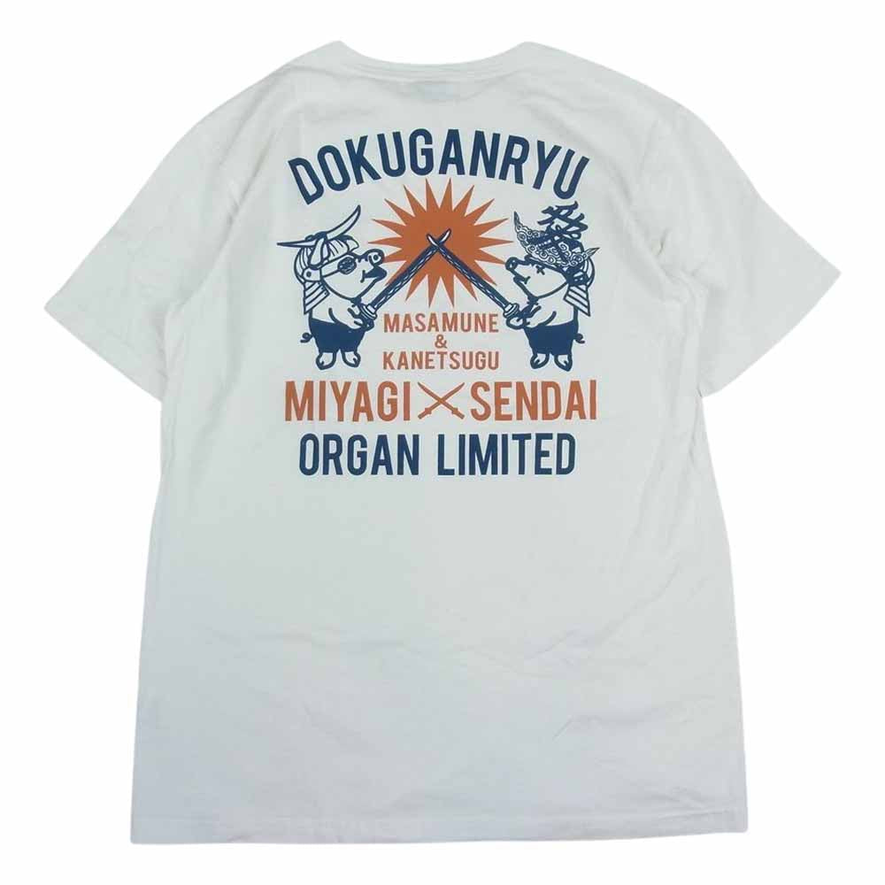 STUDIO D’ARTISAN ステュディオダルチザン ORGAN 別注 DOKUGANRYU PIG SST バックプリント Tシャツ ホワイト系 L【中古】