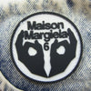 MAISON MARGIELA メゾンマルジェラ MM6 S52LA0119 ラバーパッチ ワイドパンツ  デニム インディゴブルー系 38【中古】