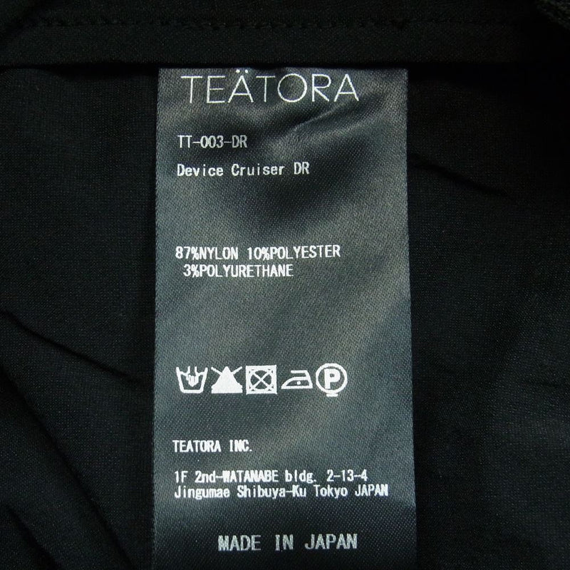 TEATORA テアトラ TT-003-DR Device Cruiser DR ナイロン ショート ハーフ パンツ 日本製 ブラック系 1【美品】【中古】