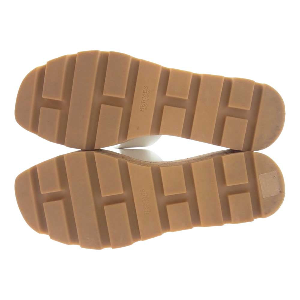 HERMES エルメス エズ コルクソール ミュール サンダル ホワイト ホワイト系 36【中古】