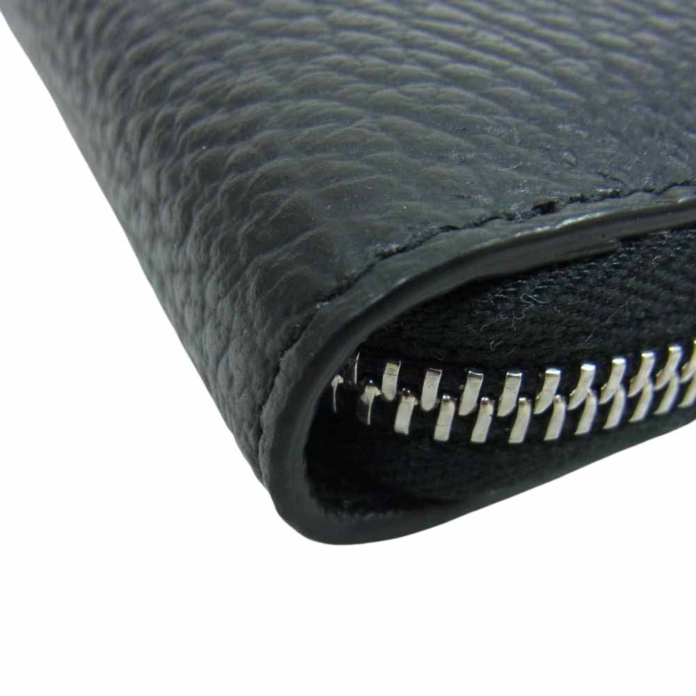 MAISON MARGIELA メゾンマルジェラ S56UI0110 ラウンドファスナー レザー 四つタグ 長財布 ウォレット ブラック系【中古】