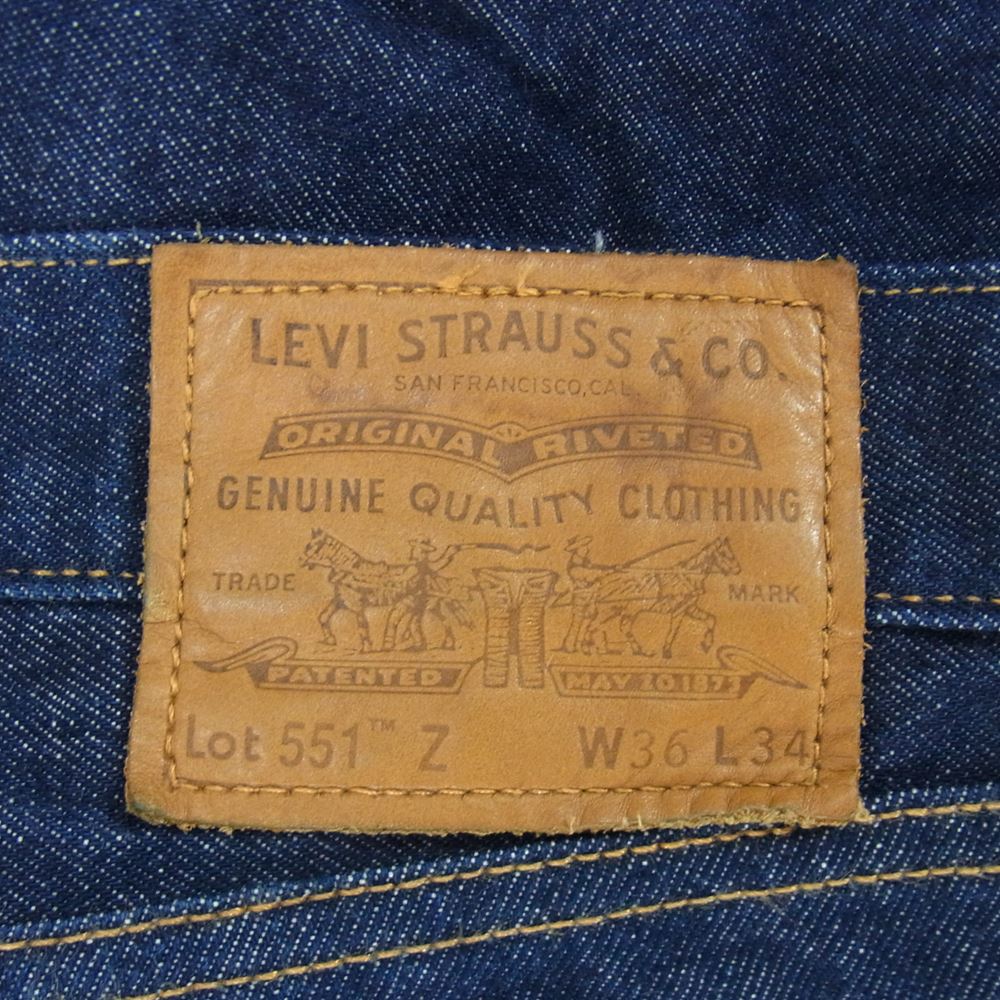 Levi's リーバイス A1183-0000 551 プレミアム 米国製 セルビッチ 赤耳 デニム パンツ インディゴブルー系 36【中古】