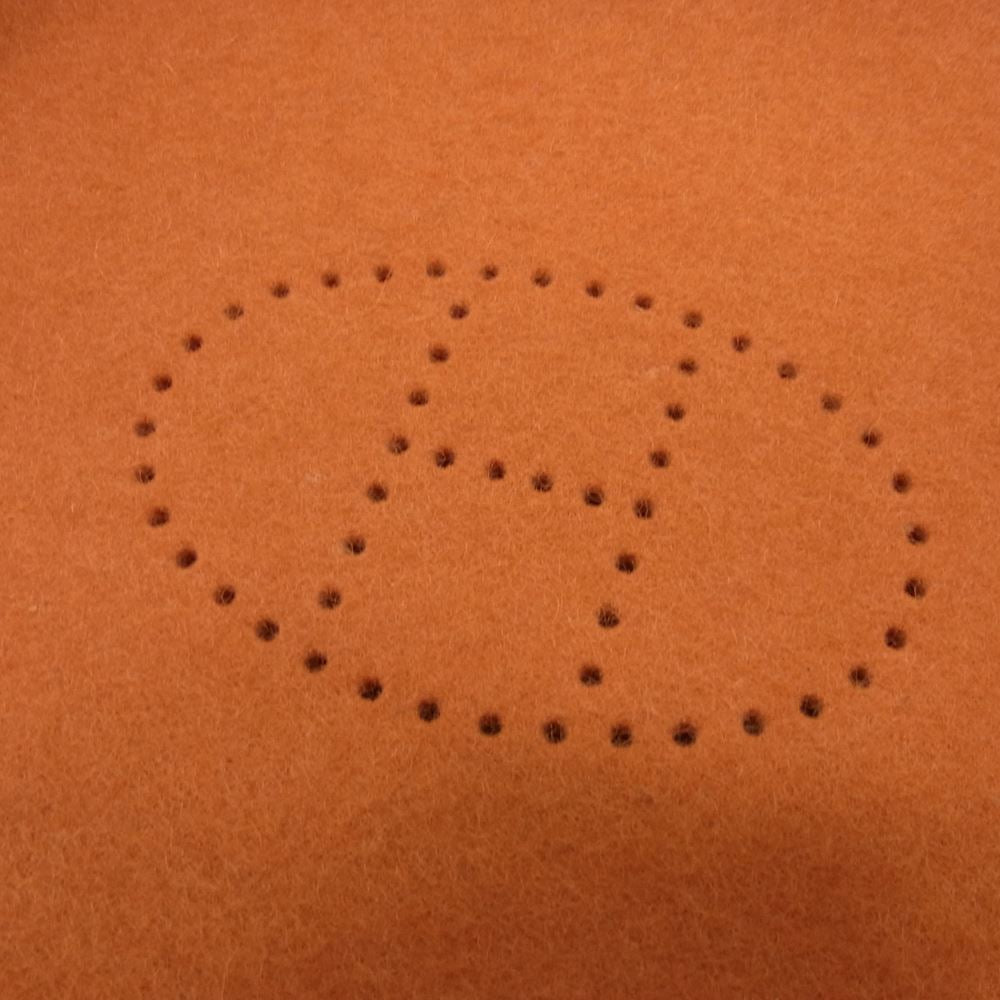 HERMES エルメス フェルト ヴィドポッシュ プレート オレンジ系【極上美品】【中古】