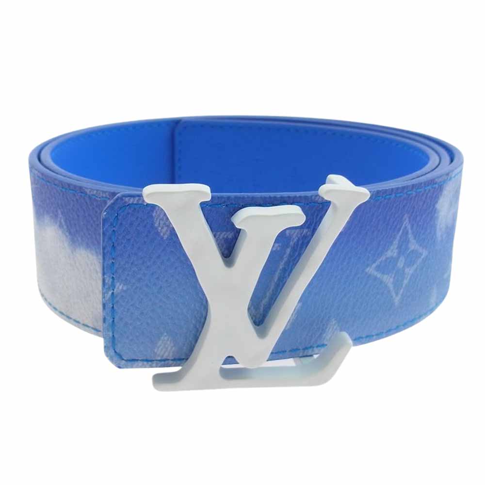 LOUIS VUITTON ルイ・ヴィトン MP261V クラウド サンチュール LV シェイプ 40MM ベルト ライトブルー系 長さ85mm/幅34mm【新古品】【未使用】【中古】