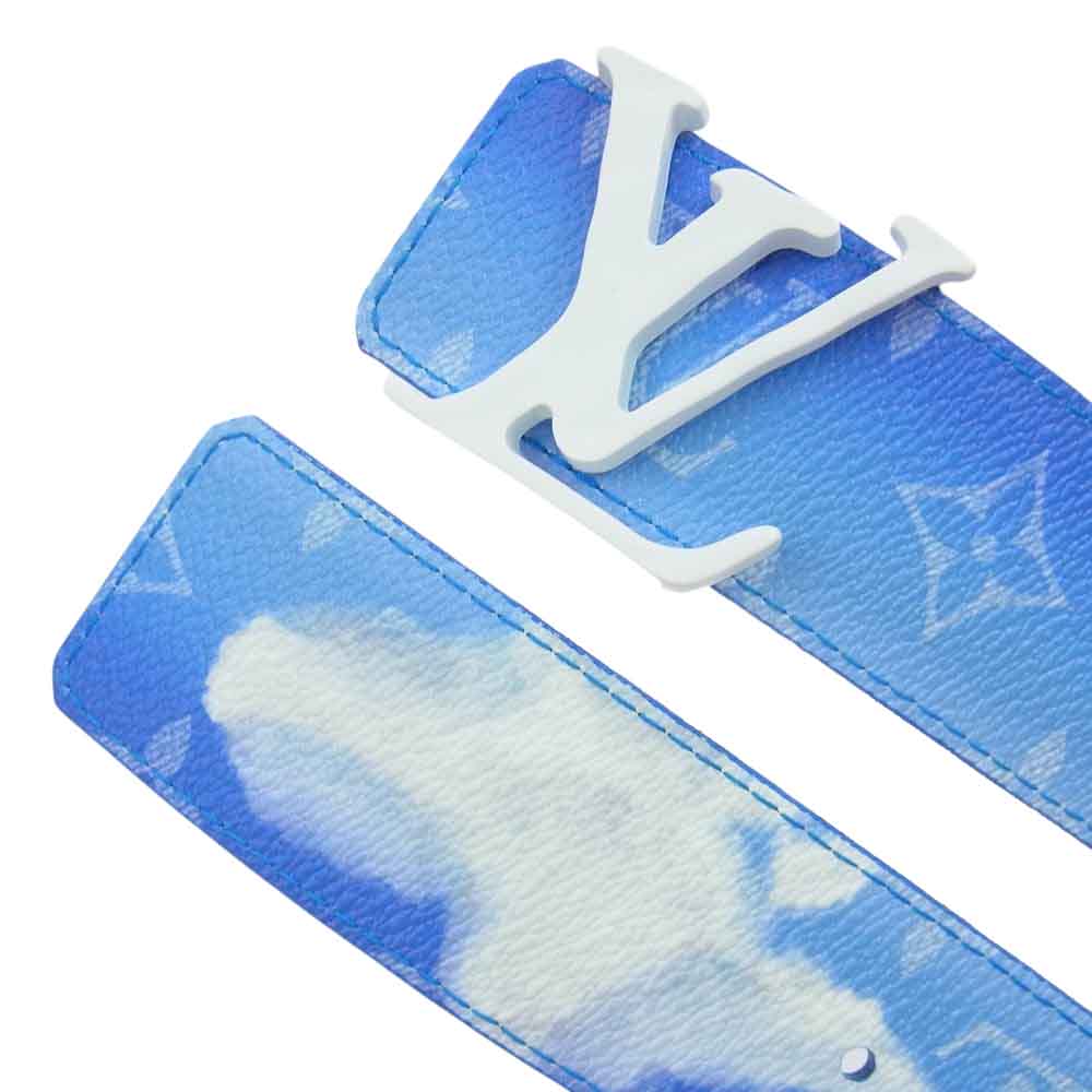 LOUIS VUITTON ルイ・ヴィトン MP261V クラウド サンチュール LV シェイプ 40MM ベルト ライトブルー系 長さ85mm/幅34mm【新古品】【未使用】【中古】