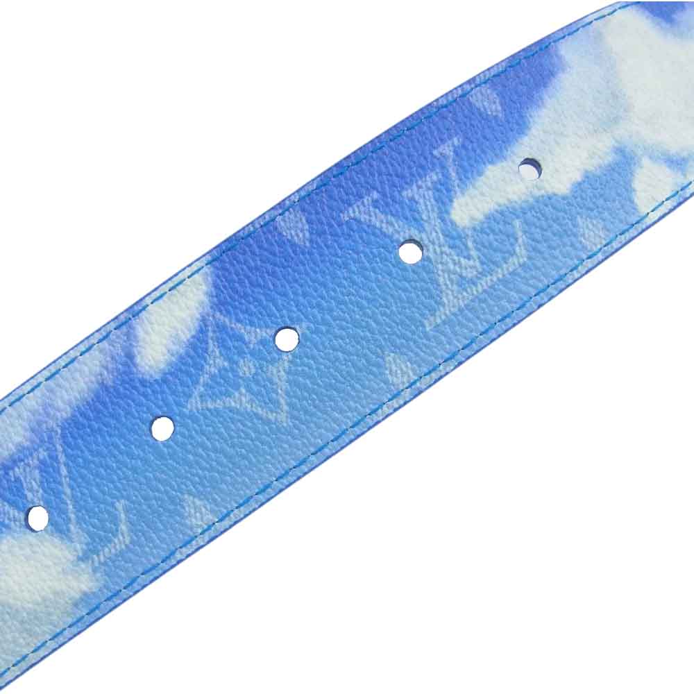 LOUIS VUITTON ルイ・ヴィトン MP261V クラウド サンチュール LV シェイプ 40MM ベルト ライトブルー系 長さ85mm/幅34mm【新古品】【未使用】【中古】