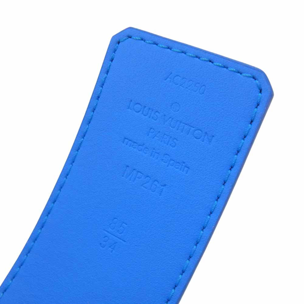 LOUIS VUITTON ルイ・ヴィトン MP261V クラウド サンチュール LV シェイプ 40MM ベルト ライトブルー系 長さ85mm/幅34mm【新古品】【未使用】【中古】