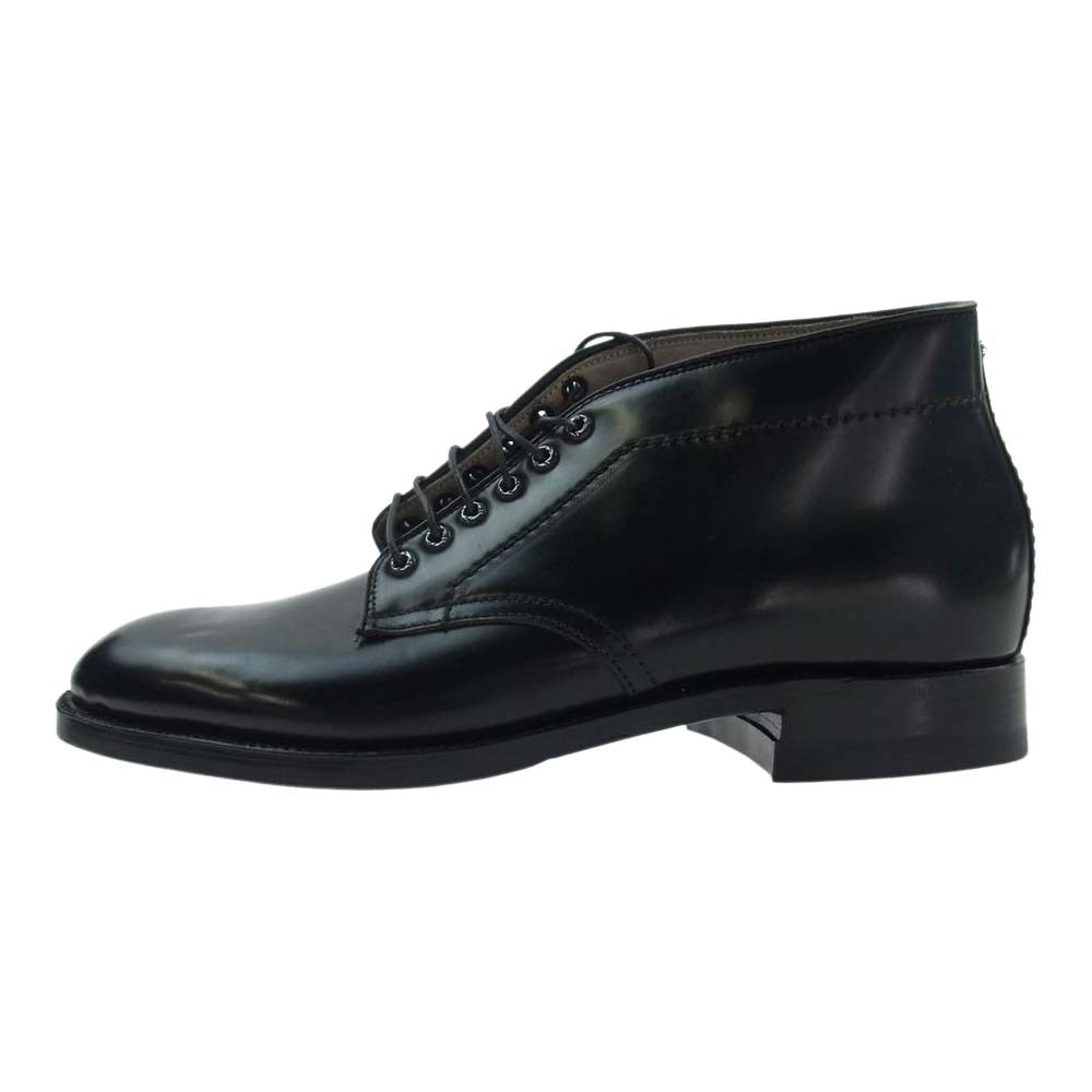 CHROME HEARTS クロムハーツ（原本有） Alden LACE FRNT GRMMTS オールデン コードバン チャッカブーツ クロスボール ブラック系 8D【極上美品】【中古】