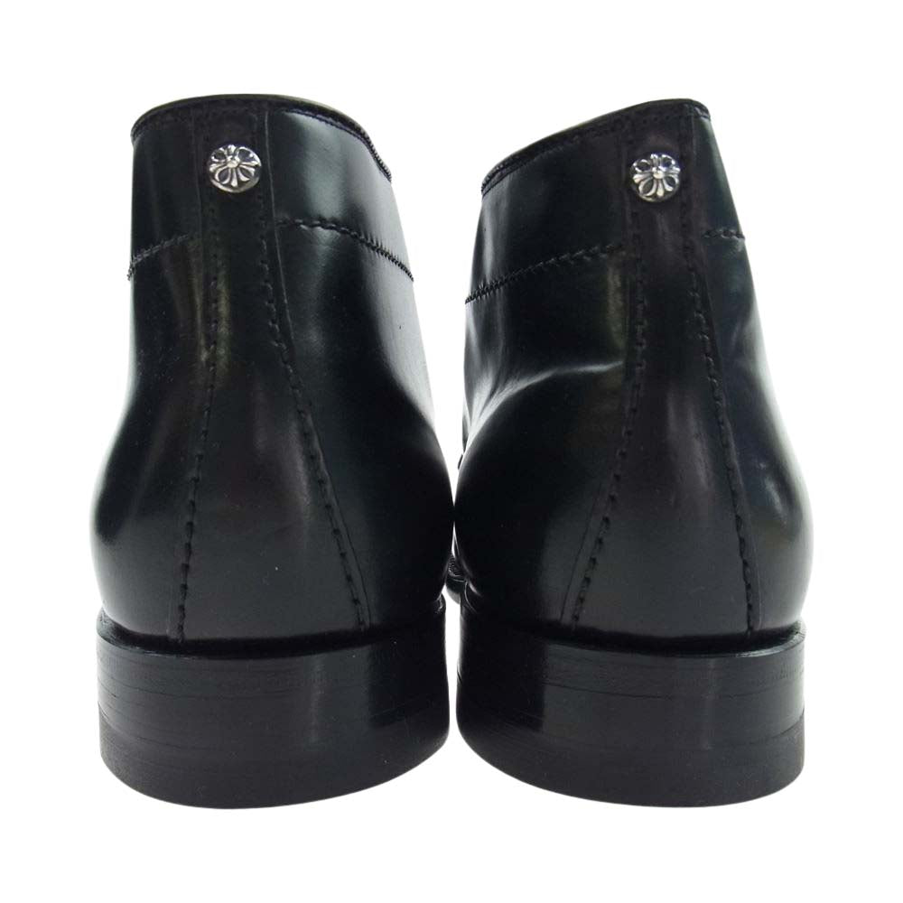 CHROME HEARTS クロムハーツ（原本有） Alden LACE FRNT GRMMTS オールデン コードバン チャッカブーツ クロスボール ブラック系 8D【極上美品】【中古】