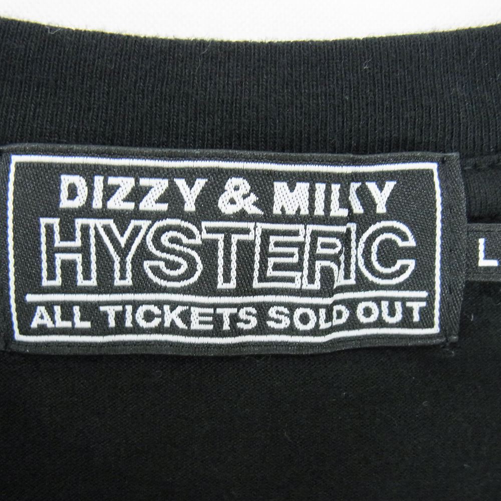 HYSTERIC GLAMOUR ヒステリックグラマー 02223CT13 RED SHOES  レッドシューズ  Tシャツ  ブラック系 L【中古】