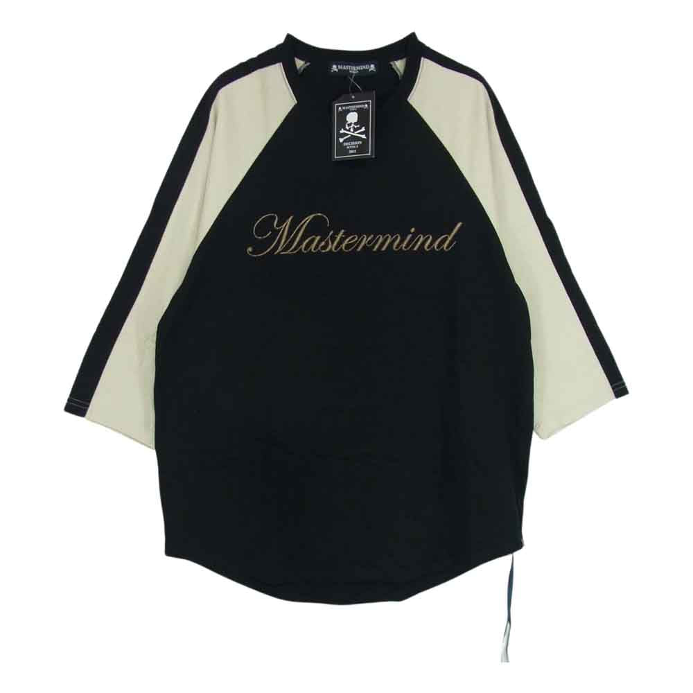 マスターマインド MW23S10-TS038-019 EMBROIDERY-ISH BASEBALL TEE ラグラン スリーブ 半袖 Tシャツ ブラック系 L【中古】