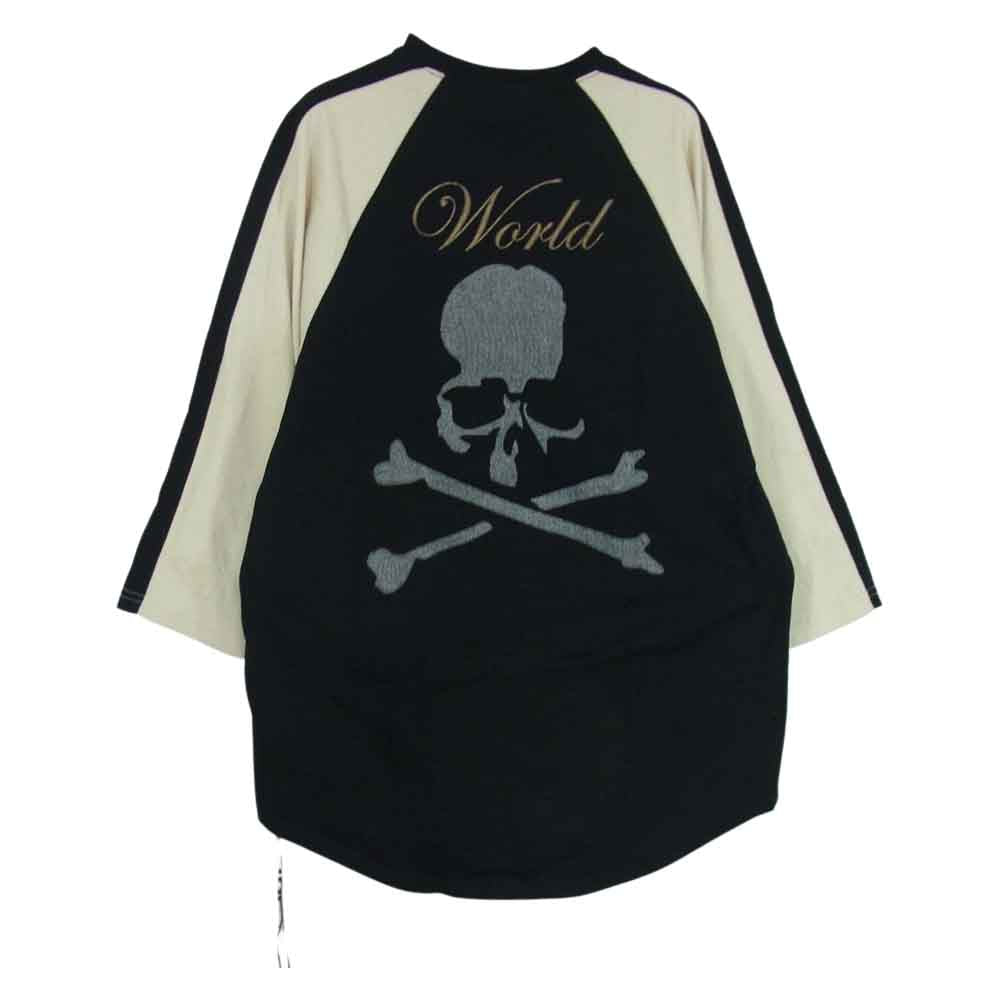 マスターマインド MW23S10-TS038-019 EMBROIDERY-ISH BASEBALL TEE ラグラン スリーブ 半袖 Tシャツ ブラック系 L【中古】