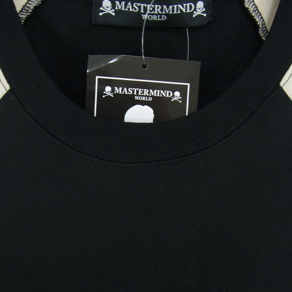 マスターマインド MW23S10-TS038-019 EMBROIDERY-ISH BASEBALL TEE ラグラン スリーブ 半袖 Tシャツ ブラック系 L【中古】