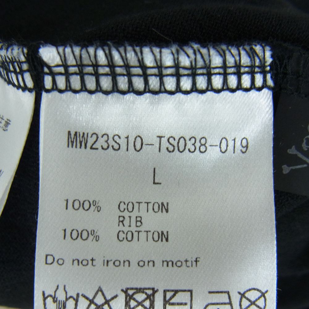マスターマインド MW23S10-TS038-019 EMBROIDERY-ISH BASEBALL TEE ラグラン スリーブ 半袖 Tシャツ ブラック系 L【中古】