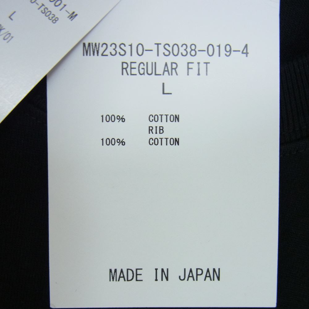 マスターマインド MW23S10-TS038-019 EMBROIDERY-ISH BASEBALL TEE ラグラン スリーブ 半袖 Tシャツ ブラック系 L【中古】