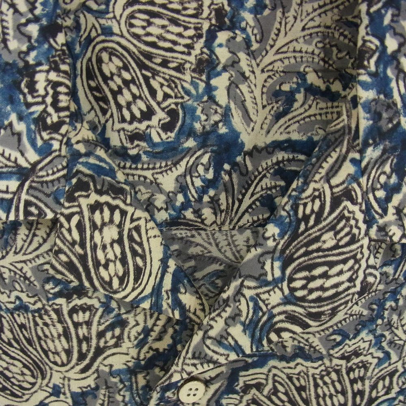 コッキ 23SS 23ss-b-02 Kalamkari shirt 総柄 オープンカラー コットン レーヨン 半袖 シャツ ブラウン系 2【極上美品】【中古】