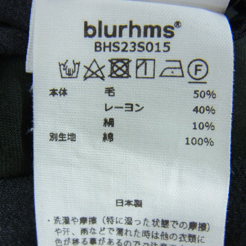 ブラームス   blurhms 23SS BHS23S015 Wool Rayon Silk Super Wide Slacks ウール レーヨン シルク スラックス パンツ グレー系 2【美品】