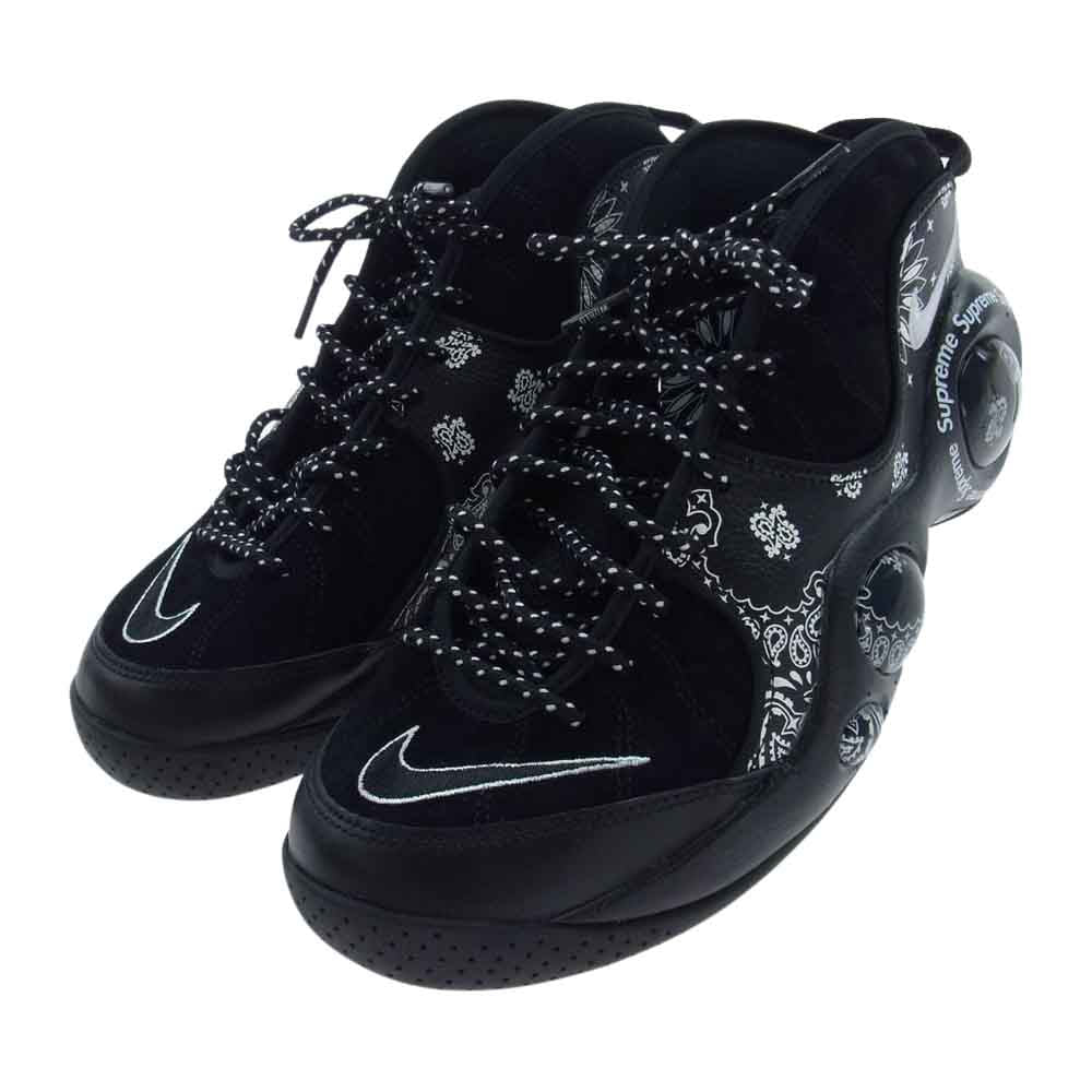 Supreme シュプリーム 22SS DJ8604-001 × NIKE AIR ZOOM FLIGHT 95 エアズームフライト ローカット スニーカー  ペイズリー バンダナ ブラック ブラック系 27cm【中古】