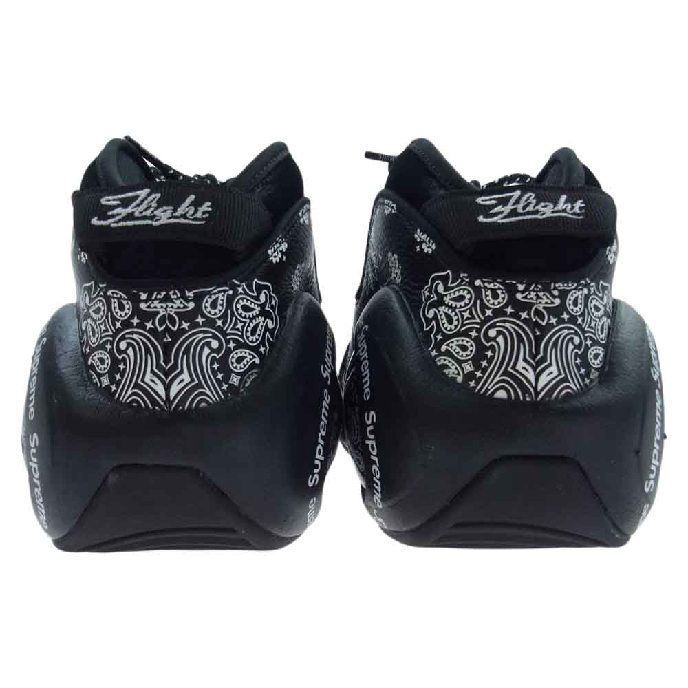 Supreme シュプリーム 22SS DJ8604-001 × NIKE AIR ZOOM FLIGHT 95 エアズームフライト ローカット スニーカー  ペイズリー バンダナ ブラック ブラック系 27cm【中古】