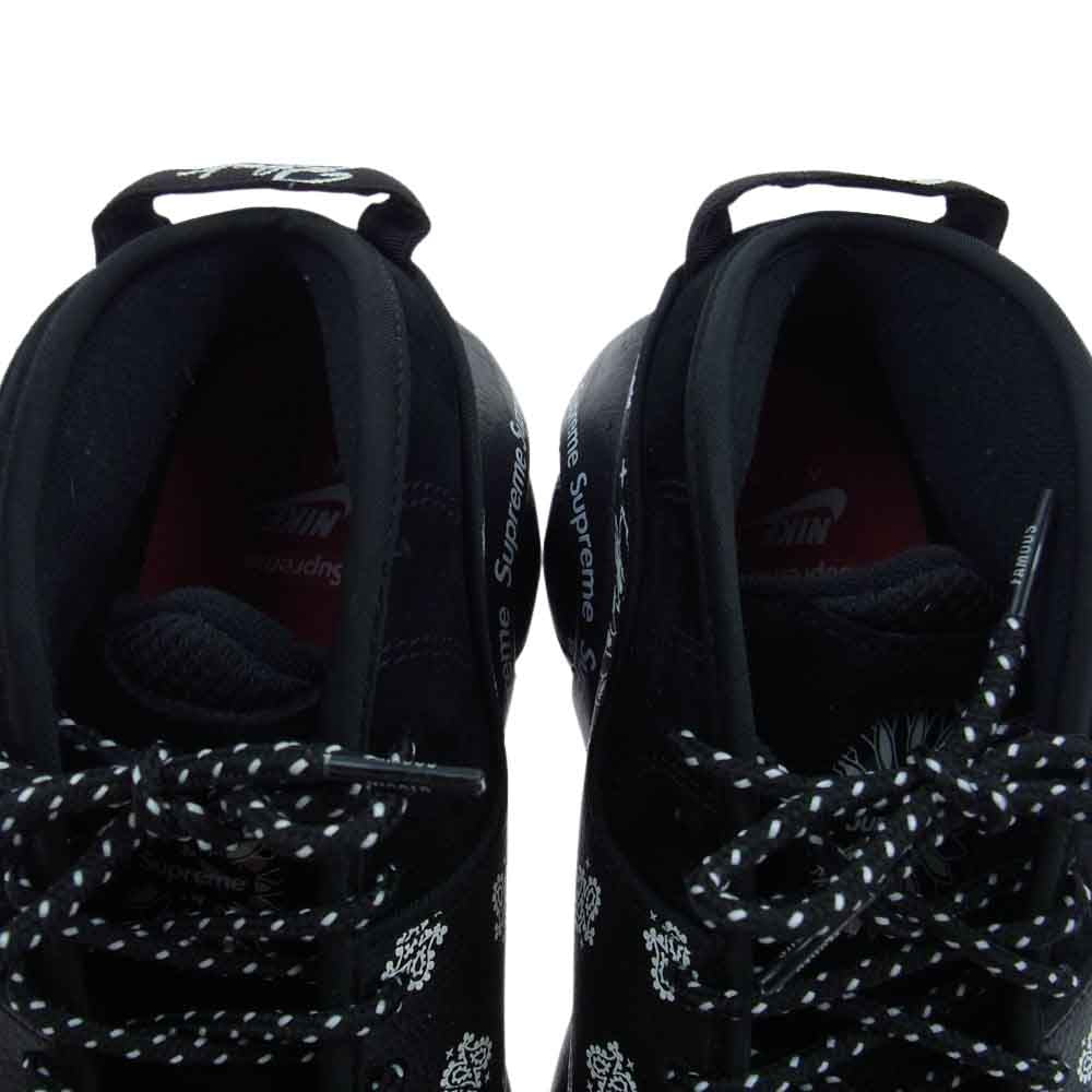Supreme シュプリーム 22SS DJ8604-001 × NIKE AIR ZOOM FLIGHT 95 エアズームフライト ローカット スニーカー  ペイズリー バンダナ ブラック ブラック系 27cm【中古】