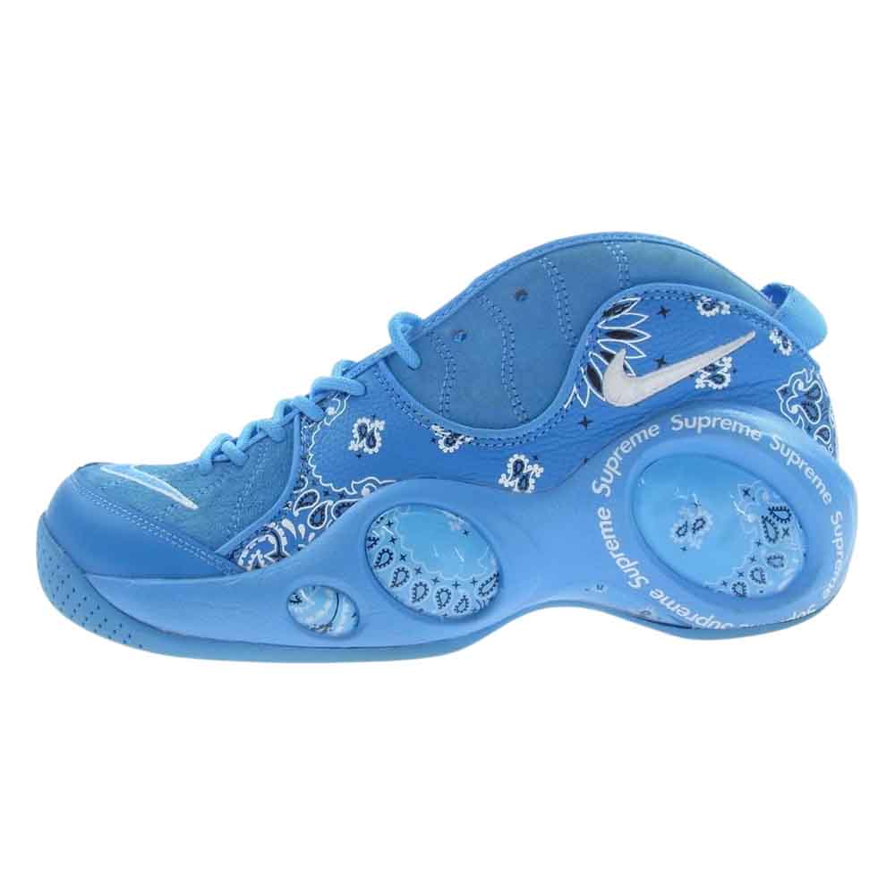 Supreme シュプリーム 22SS  DJ8604-400 × NIKE ナイキ AIR ZOOM FLIGHT 95 SP エアズームフライト95 ハイカット スニーカー ペイズリー バンダナ ライトブルー系 27.5cm【中古】