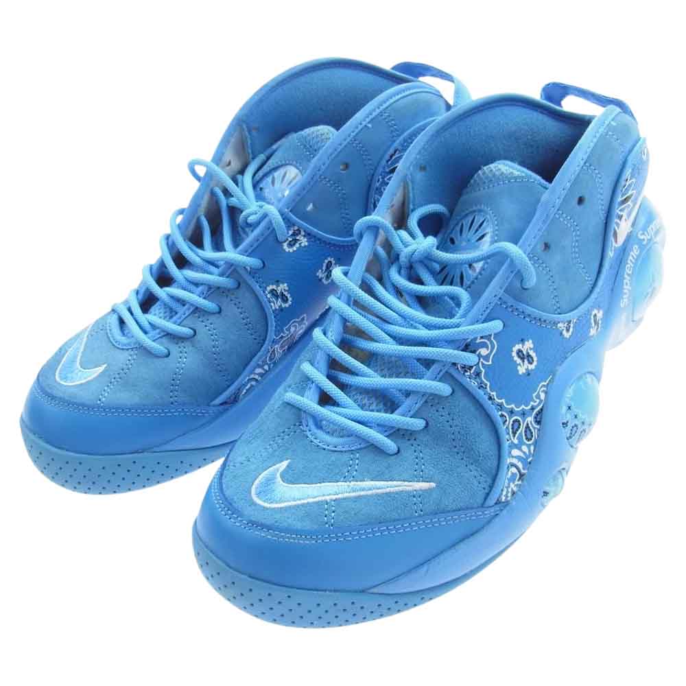 Supreme シュプリーム 22SS  DJ8604-400 × NIKE ナイキ AIR ZOOM FLIGHT 95 SP エアズームフライト95 ハイカット スニーカー ペイズリー バンダナ ライトブルー系 27.5cm【中古】