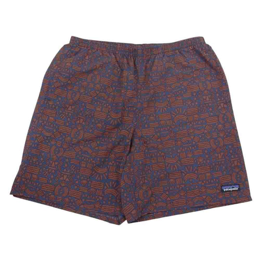 patagonia パタゴニア 19AW 58034 19年製 Baggies Long  7inch バギーズ ショーツ 7インチ 総柄 ネイビー系 エンジ系 M【極上美品】【中古】