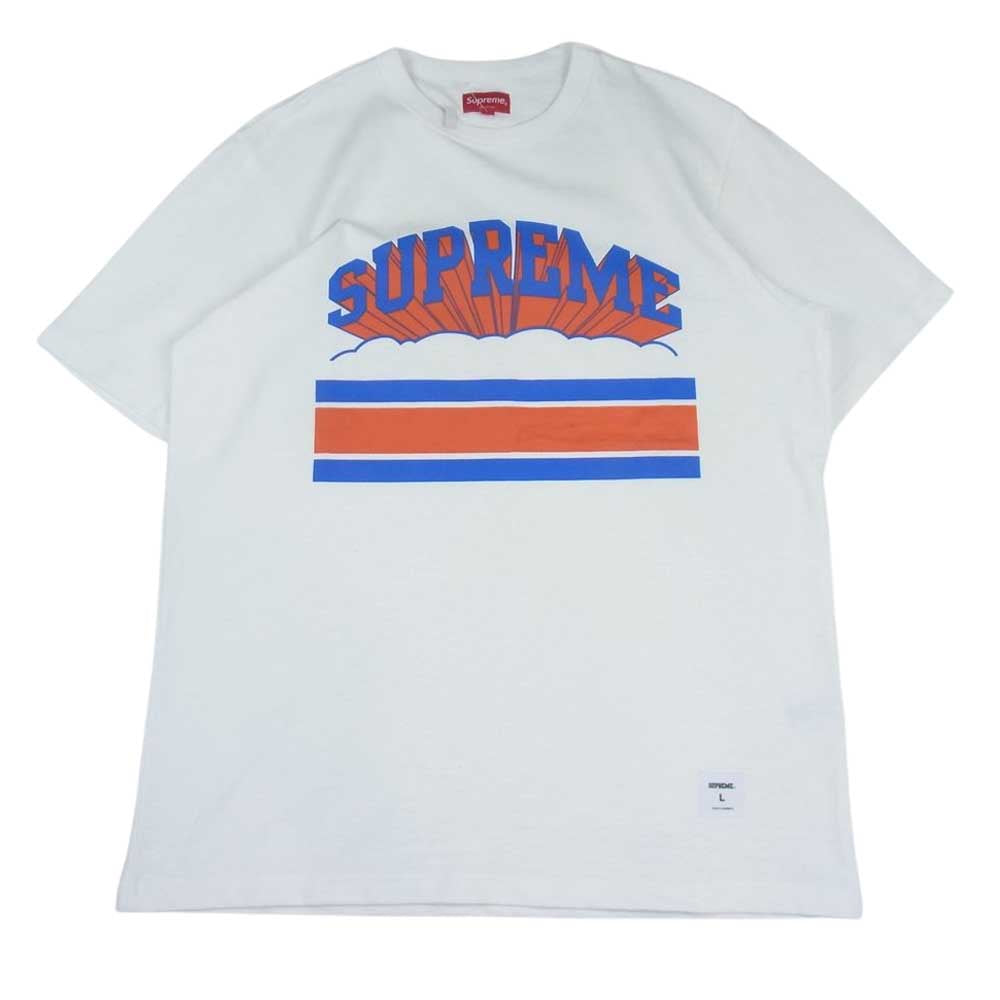 Supreme シュプリーム 19SS CLOUD ARC TEE クラウド アーチロゴ ヘビー クルーネック Tシャツ ホワイト系 L【極上美品】【中古】