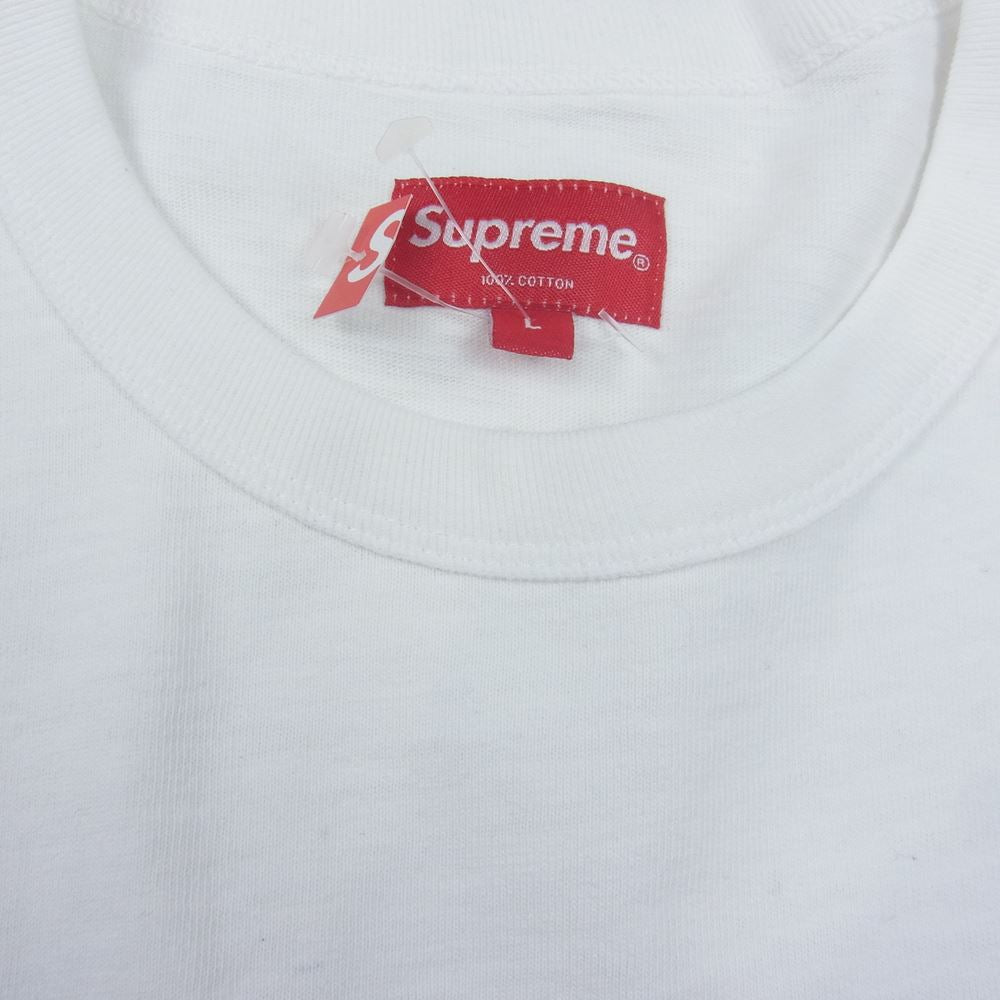 Supreme シュプリーム 19SS CLOUD ARC TEE クラウド アーチロゴ ヘビー クルーネック Tシャツ ホワイト系 L【極上美品】【中古】