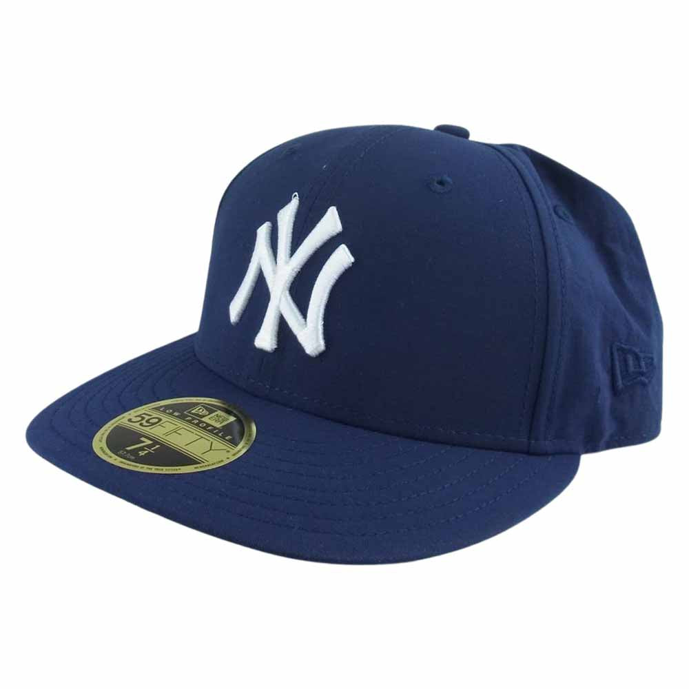 キス × NEW ERA ニューエラ NY ニューヨーク ヤンキース キャップ ネイビー系 57.7cm【極上美品】【中古】