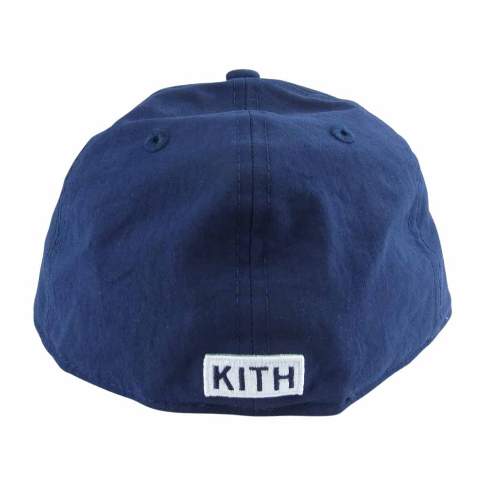 キス × NEW ERA ニューエラ NY ニューヨーク ヤンキース キャップ ネイビー系 57.7cm【極上美品】【中古】