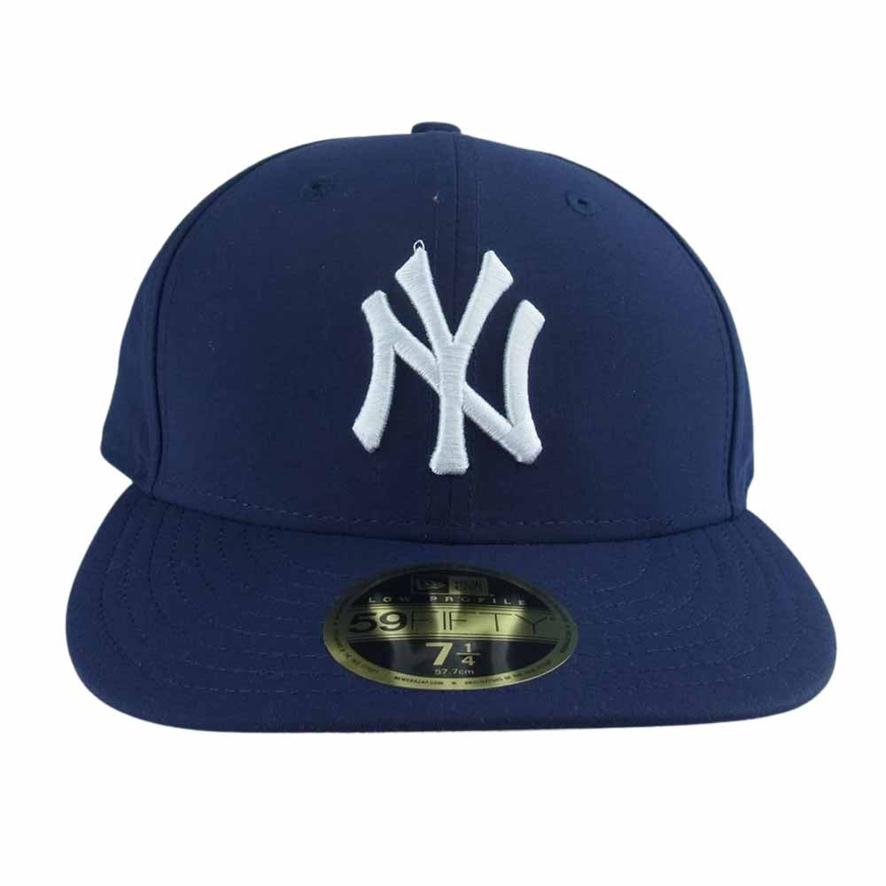 キス × NEW ERA ニューエラ NY ニューヨーク ヤンキース キャップ ネイビー系 57.7cm【極上美品】【中古】