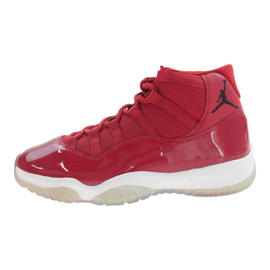 NIKE AIR JORDAN ナイキ ジョーダン 378037-623 11 RETRO WIN LIKE 96 11 レトロ パテント ジムレッド スニーカー レッド系 27.5cm【新古品】【未使用】【中古】