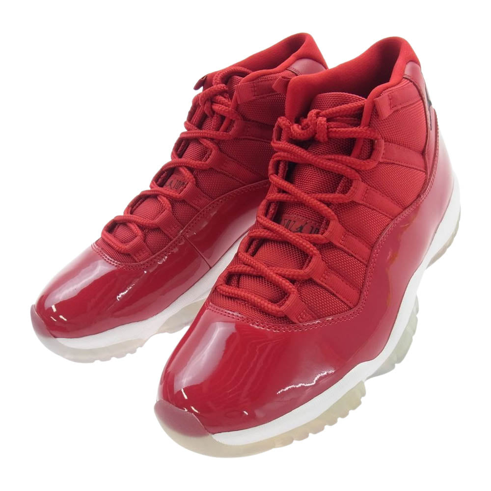 NIKE AIR JORDAN ナイキ ジョーダン 378037-623 11 RETRO WIN LIKE 96 11 レトロ パテント ジムレッド スニーカー レッド系 27.5cm【新古品】【未使用】【中古】