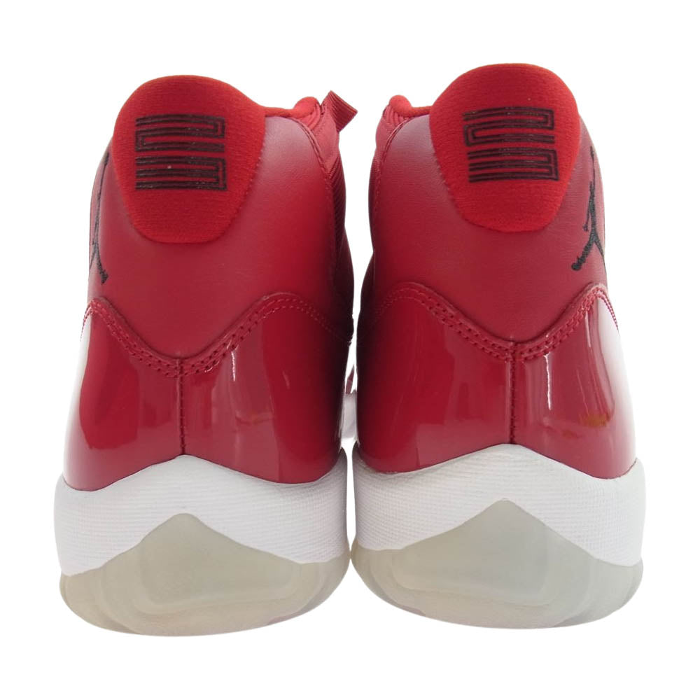 NIKE AIR JORDAN ナイキ ジョーダン 378037-623 11 RETRO WIN LIKE 96 11 レトロ パテント ジムレッド スニーカー レッド系 27.5cm【新古品】【未使用】【中古】